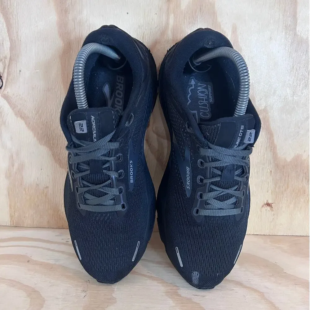 Brooks Adrenaline GTS 22 Running Shoes Black Women's -8.5(D) Wide -1203531D020